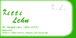 kitti lehn business card